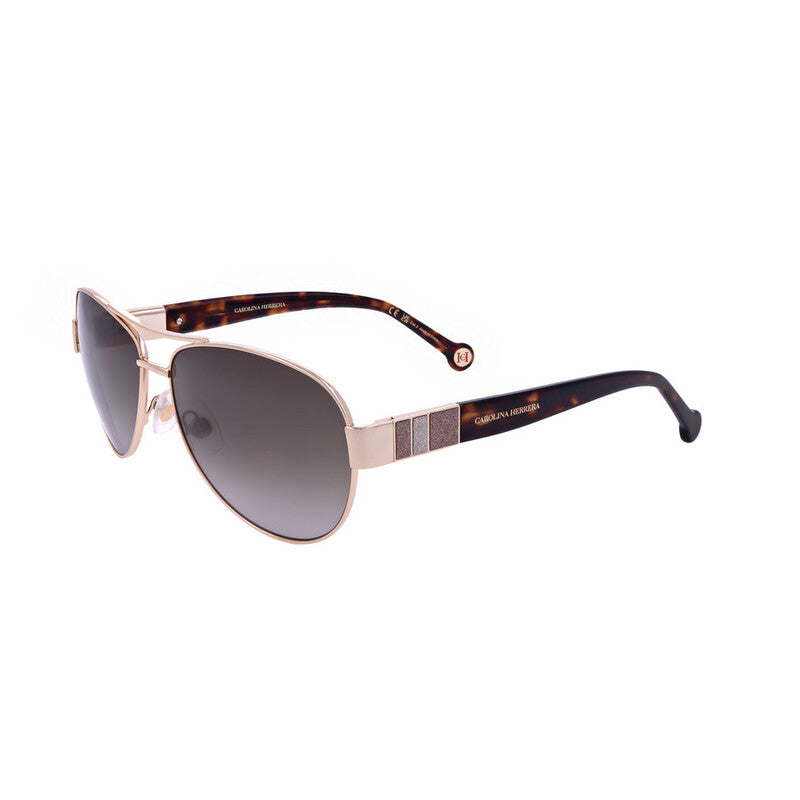 Ladies Rose Gold Tone Pilot Sunglasses