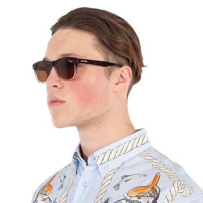Brown Square Men's Sunglasses