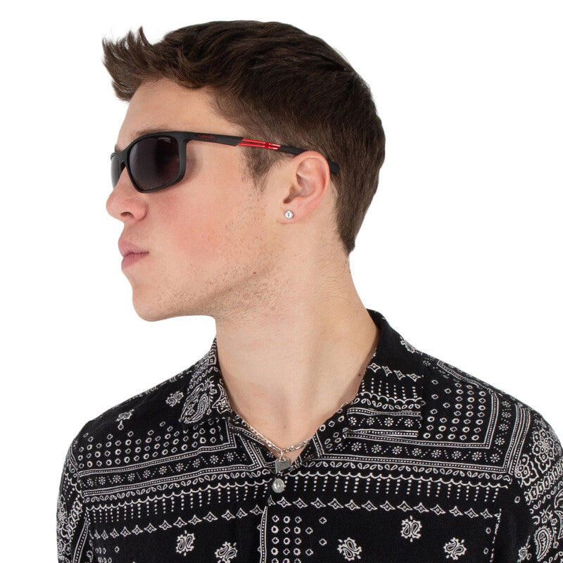 Grey Shaded Rectangular Men's Sunglasses