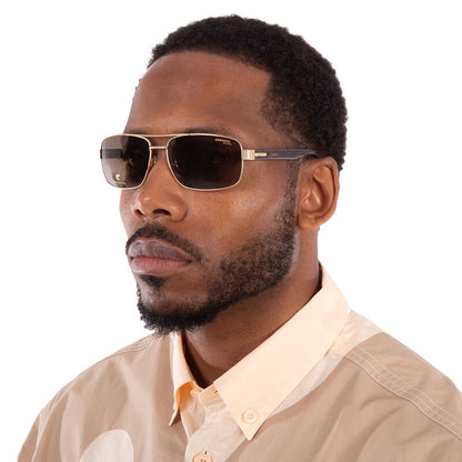 Polarized Bronze Rectangular Men's Sunglasses
