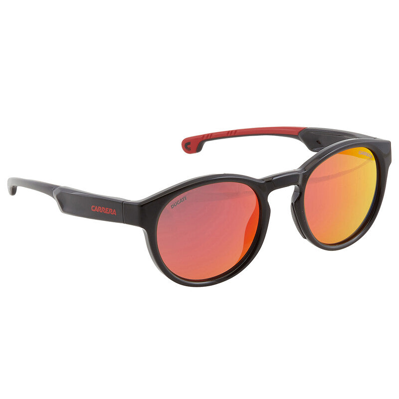 Red Mirror Oval Men's Sunglasses