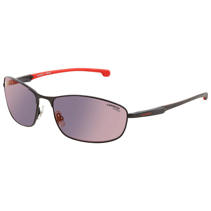 Red Mirror Rectangular Men's Sunglasses