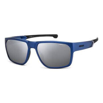 Silver Mirror Rectangular Men's Sunglasses