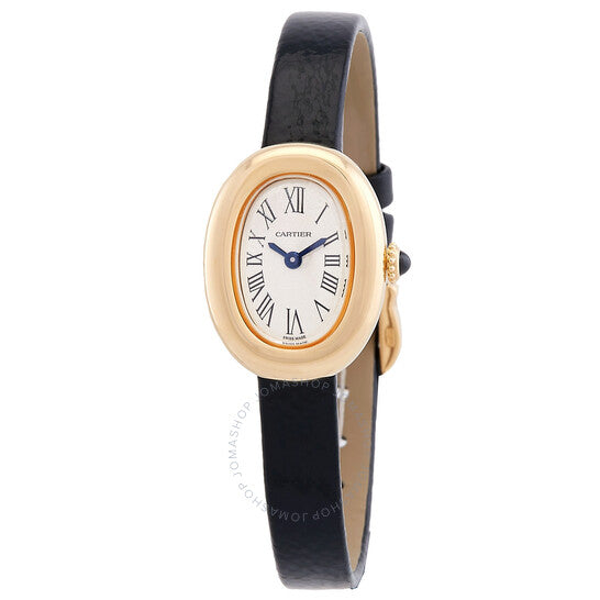 ساعة كارتييه بينوار ميني كوارتز بمينا فضية للسيدات