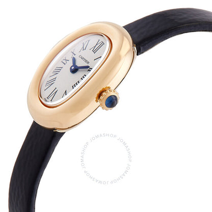 ساعة كارتييه بينوار ميني كوارتز بمينا فضية للسيدات