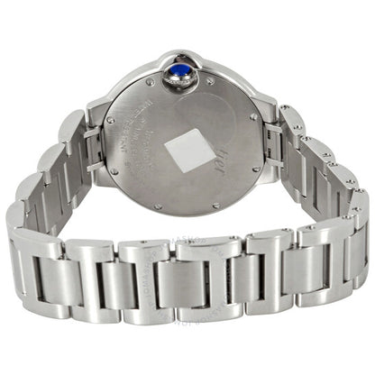 ساعة كارتييه بالون بلو أوتوماتيكية للسيدات بمينا أزرق