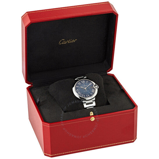 Cartier, Ballon Bleu Automatic Blue Sunray-brushed Dial Men's Watch