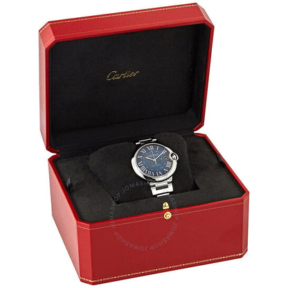 Cartier, Ballon Bleu Automatic Blue Sunray-brushed Dial Men's Watch