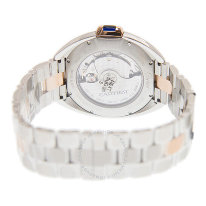 ساعة كارتييه بالون بلو أوتوماتيكية بمينا أبيض للجنسين