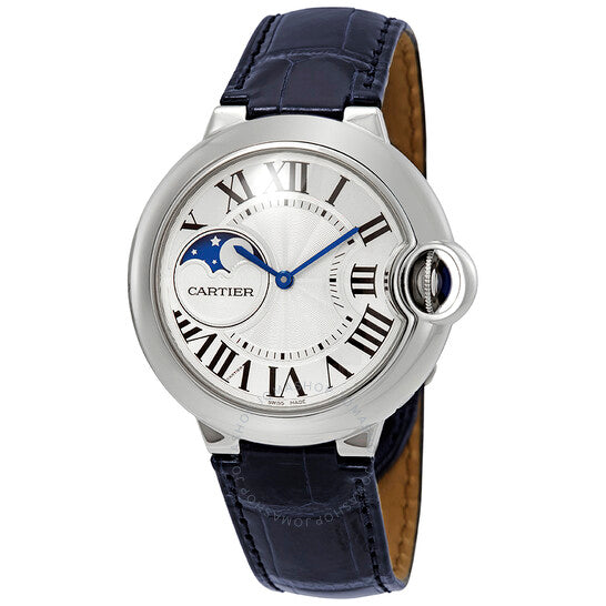 Cartier, Ballon Bleu Moonphase Automatic Silver Dial Ladies Watch