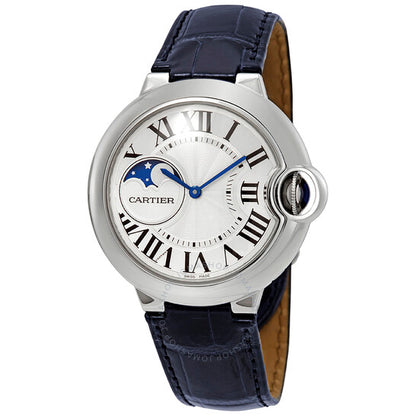 Cartier, Ballon Bleu Moonphase Automatic Silver Dial Ladies Watch