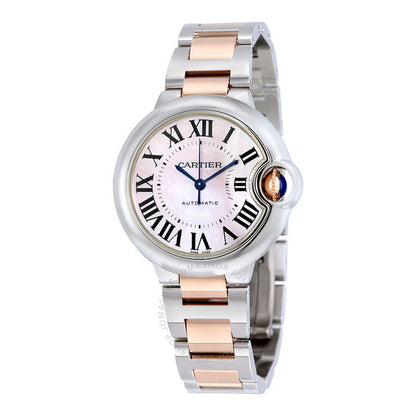 Cartier, Ballon Bleu Mother of Pearl Automatic Ladies Watch