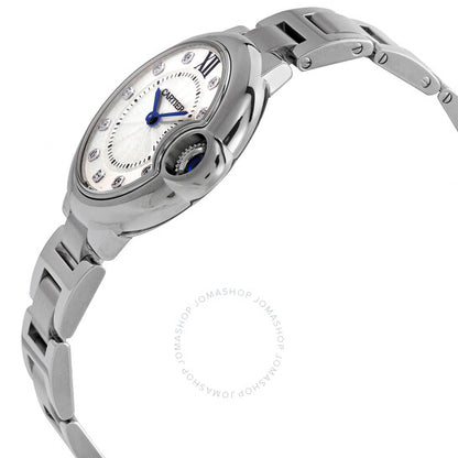 Cartier, Ballon Bleu Quartz Diamond Silver Dial Ladies Watch
