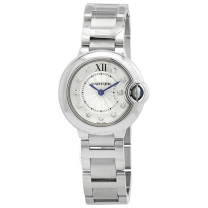 Cartier, Ballon Bleu Quartz Diamond Silver Dial Ladies Watch