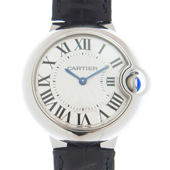Cartier, Ballon Bleu Quartz Silver Guilloche Dial Ladies Watch