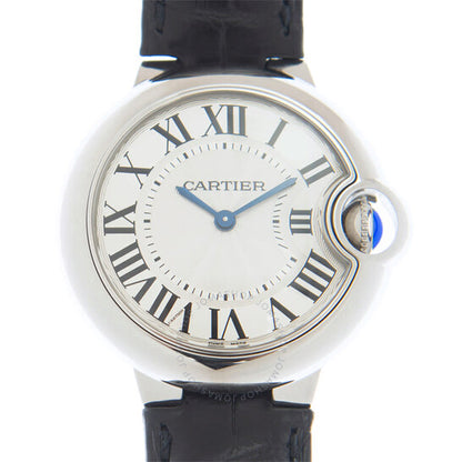 Cartier, Ballon Bleu Quartz Silver Guilloche Dial Ladies Watch