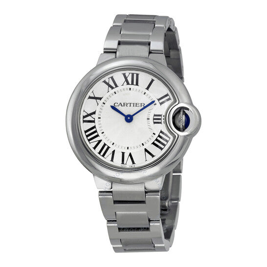 Cartier, Ballon Bleu Silver Dial Stainless Steel Ladies Watch