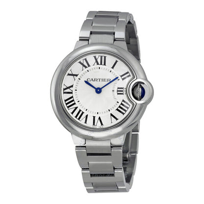 Cartier, Ballon Bleu Silver Dial Stainless Steel Ladies Watch