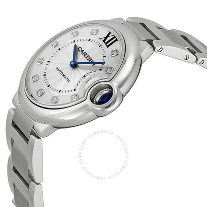 Cartier, Ballon Bleu Silver Diamond Dial Unisex Watch