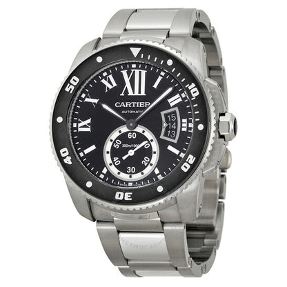 Cartier, Calibre de Diver Black Dial Steel Men's Watch