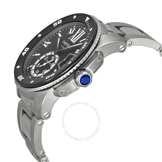 Cartier, Calibre de Diver Black Dial Steel Men's Watch