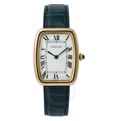 Cartier, Faberge Tonneau Hand Wind White Dial Men's Watch