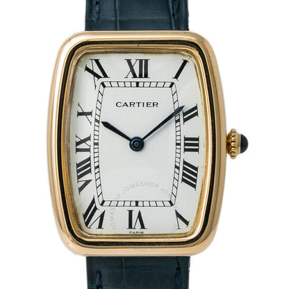 Cartier, Faberge Tonneau Hand Wind White Dial Men's Watch