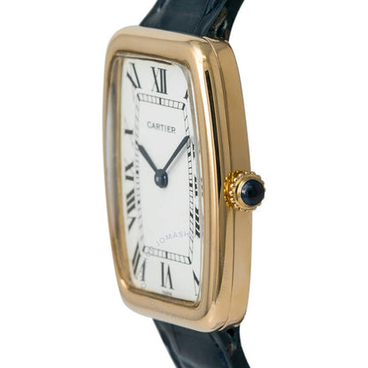 Cartier, Faberge Tonneau Hand Wind White Dial Men's Watch