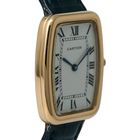 Cartier, Faberge Tonneau Hand Wind White Dial Men's Watch