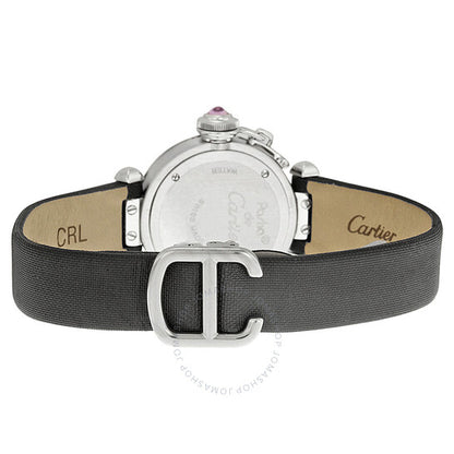 Cartier, Miss Pasha Pink Dial Grey Satin Ladies Watch