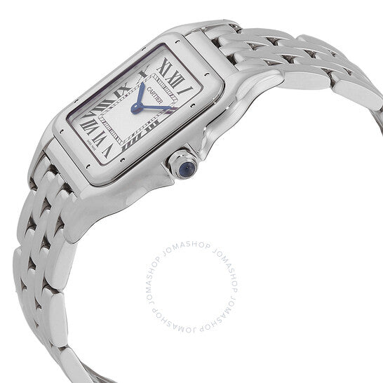 ساعة كارتييه بانتير دو كوارتز للنساء بمينا فضي