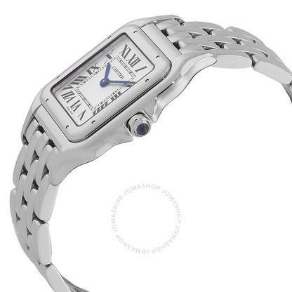 ساعة كارتييه بانتير دو كوارتز للنساء بمينا فضي