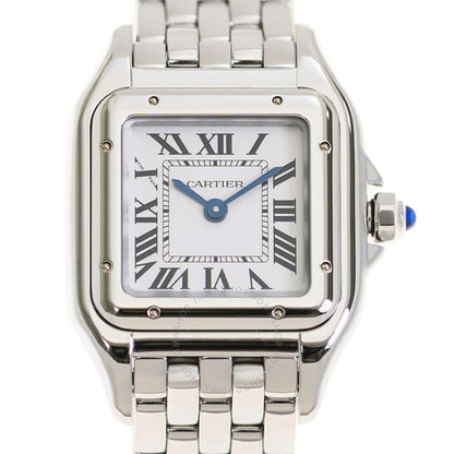 ساعة كارتييه بانتير دو كوارتز للنساء بمينا فضي