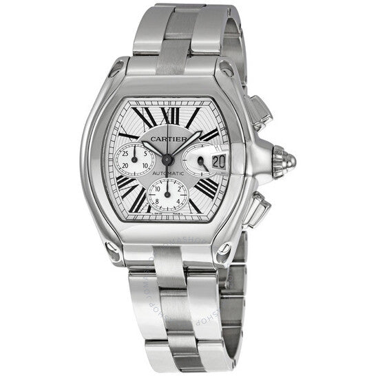 Cartier, Roadster Chronograph Silver Dial Men's Watch