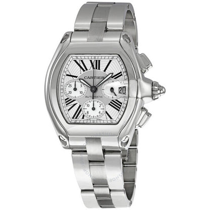 Cartier, Roadster Chronograph Silver Dial Men's Watch