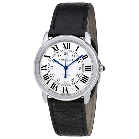 Cartier, Ronde Solo Automatic Silver Opaline Dial Ladies Watch