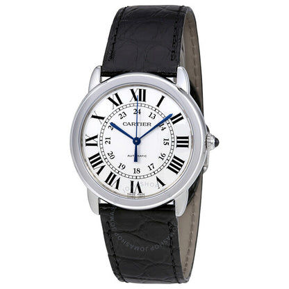 Cartier, Ronde Solo Automatic Silver Opaline Dial Ladies Watch
