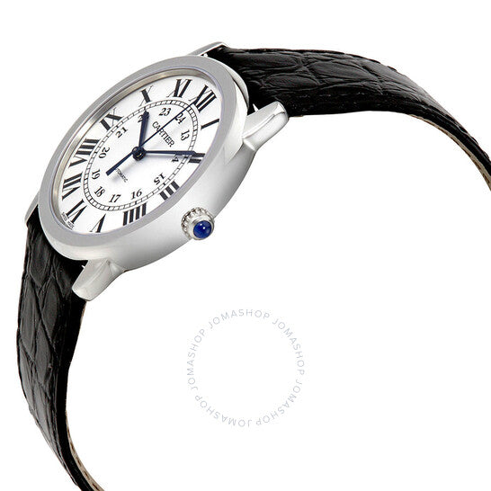 Cartier, Ronde Solo Automatic Silver Opaline Dial Ladies Watch