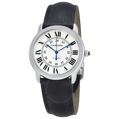 Cartier, Ronde Solo Automatic Silver Opaline Dial Ladies Watch