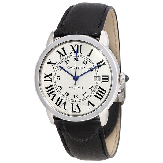 Cartier, Ronde Solo Automatic Silvered Opaline Dial Men's Watch