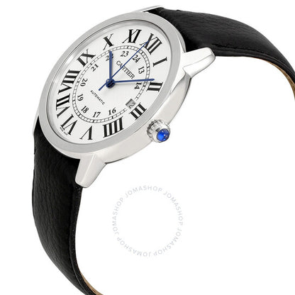 Cartier, Ronde Solo Automatic Silvered Opaline Dial Men's Watch