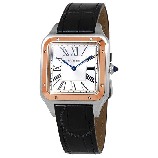 Cartier, Santos-Dumont XL Hand Wind Silver Dial Men's Watch
