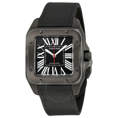 Cartier, Santos Automatic Black Dial Men's Watch
