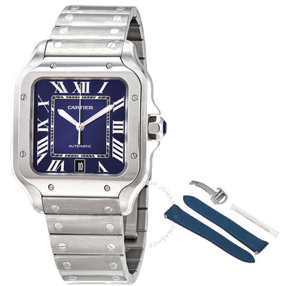 Cartier, Santos De Large Model Blue Dial Men's Watch