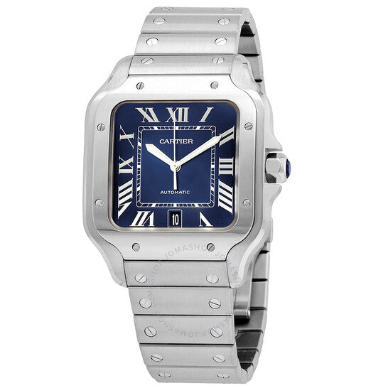 Cartier, Santos De Large Model Blue Dial Men's Watch