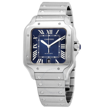 Cartier, Santos De Large Model Blue Dial Men's Watch