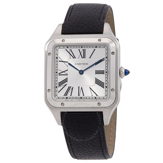 Cartier, Santos Dumont XL Model Hand Wind Silver Dial Men's Watch