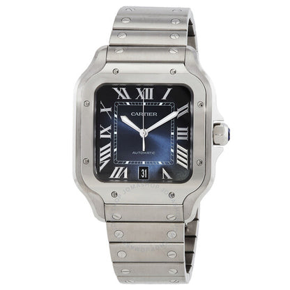 Cartier, Santos Large Model Automatic Blue Dial Men's Watch