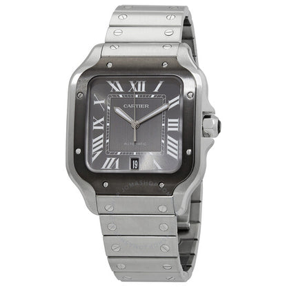 Cartier, Santos Large Model Automatic Grey Dial Men's Watch