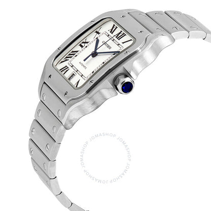 Cartier, Santos Large Model Silvered Opaline Dial Men's Watch